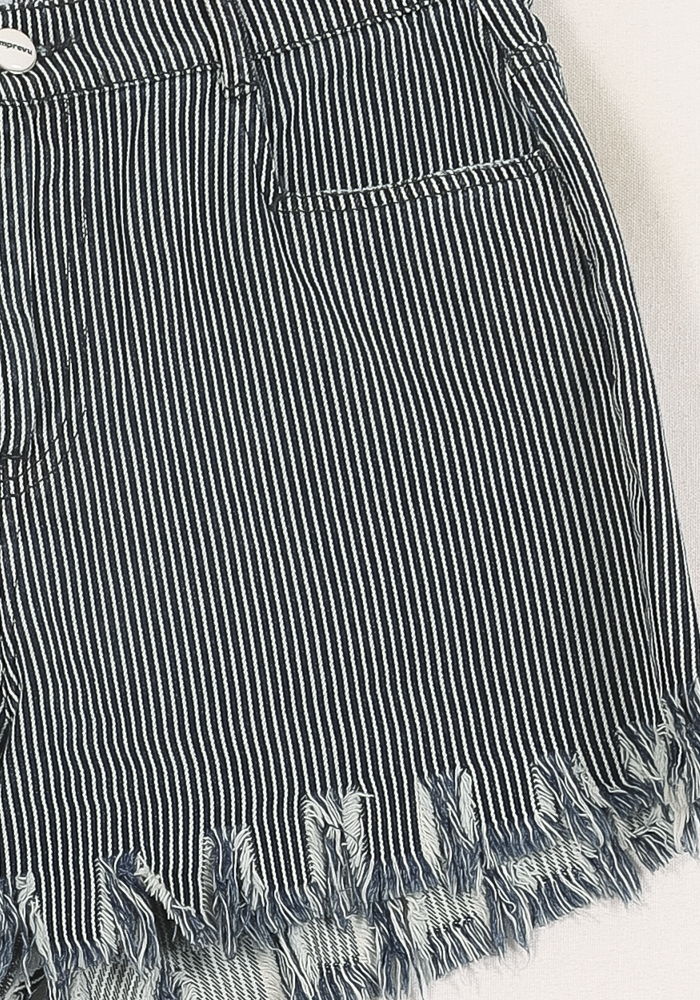 Short Rayé Noir et Blanc - Taille M/38 de la marque Imprevu | PARAD71025 - Vendu par Paradigme - Image 3