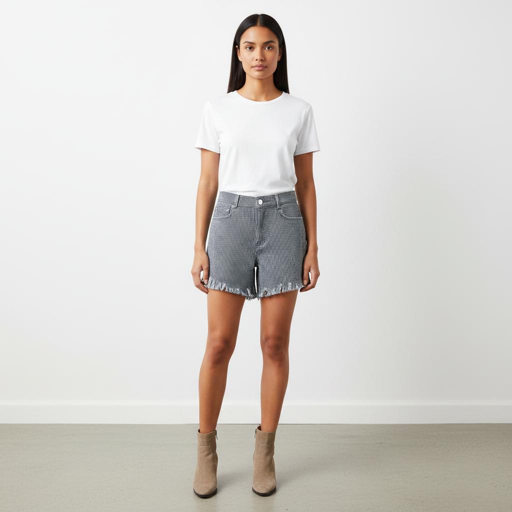Short Rayé Noir et Blanc - Taille M/38
