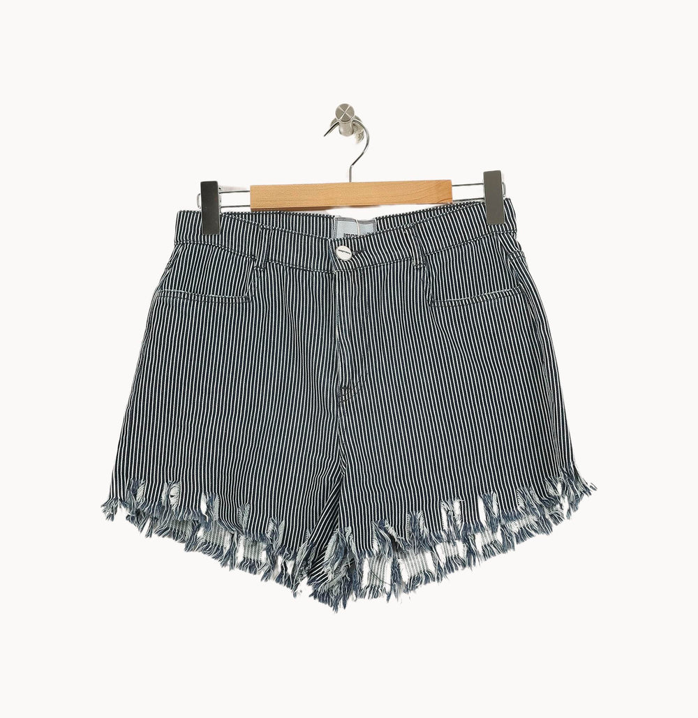 Short Rayé Noir et Blanc - Taille M/38 de la marque Imprevu | PARAD71025 - Vendu par Paradigme - Image 2