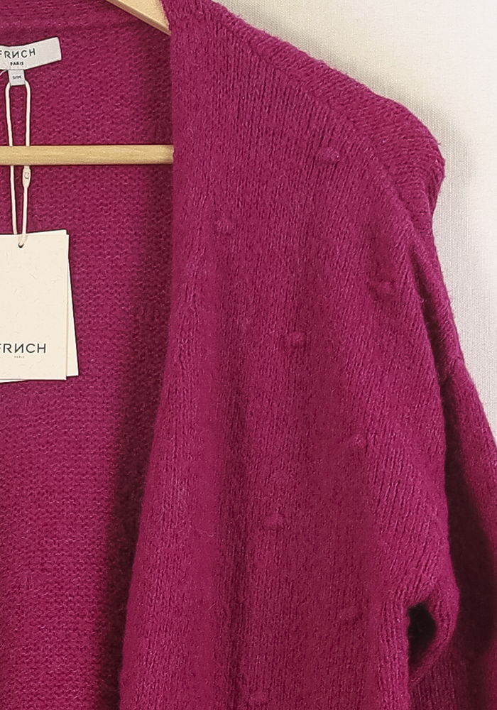 Cardigan Rose - Taille S/36 de la marque FRNCH | PARAD71034 - Vendu par Paradigme - Image 3