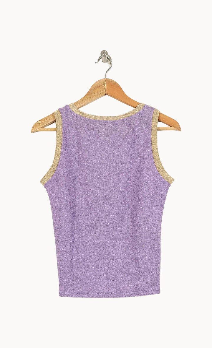 Débardeur Violet et Beige - Taille M/38 de la marque Imprevu | PARAD71037 - Vendu par Paradigme - Image 4