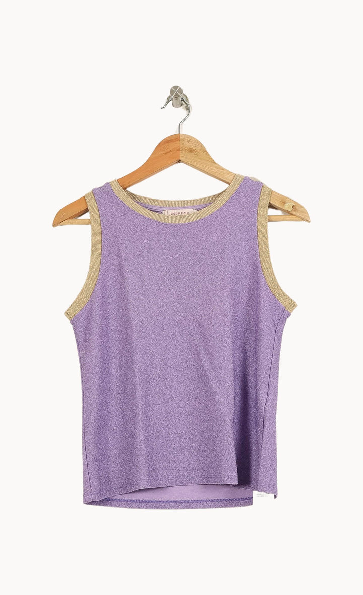 Débardeur Violet et Beige - Taille M/38 de la marque Imprevu | PARAD71037 - Vendu par Paradigme - Image 2