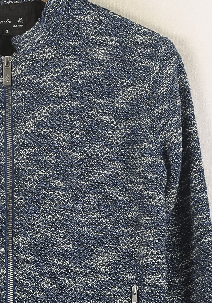 Manteau Bleu et Gris - Taille M/38 de la marque Agnès b. | PARAD71038 - Vendu par Paradigme - Image 3