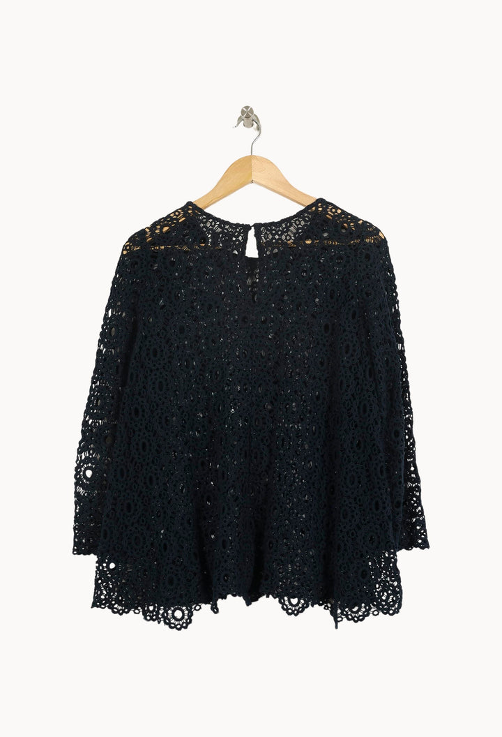 Blouse Brodée Bleue - Taille S/36 de la marque Stella Forest | PARAD71039 - Vendu par Paradigme - Image 4