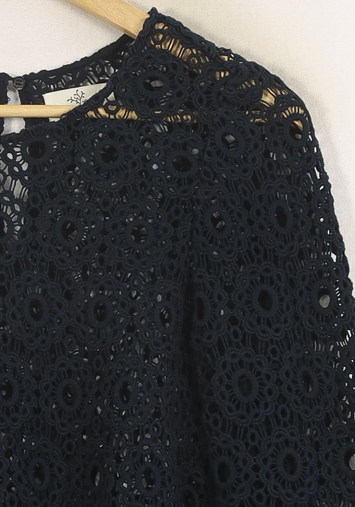 Blouse Brodée Bleue - Taille S/36 de la marque Stella Forest | PARAD71039 - Vendu par Paradigme - Image 3