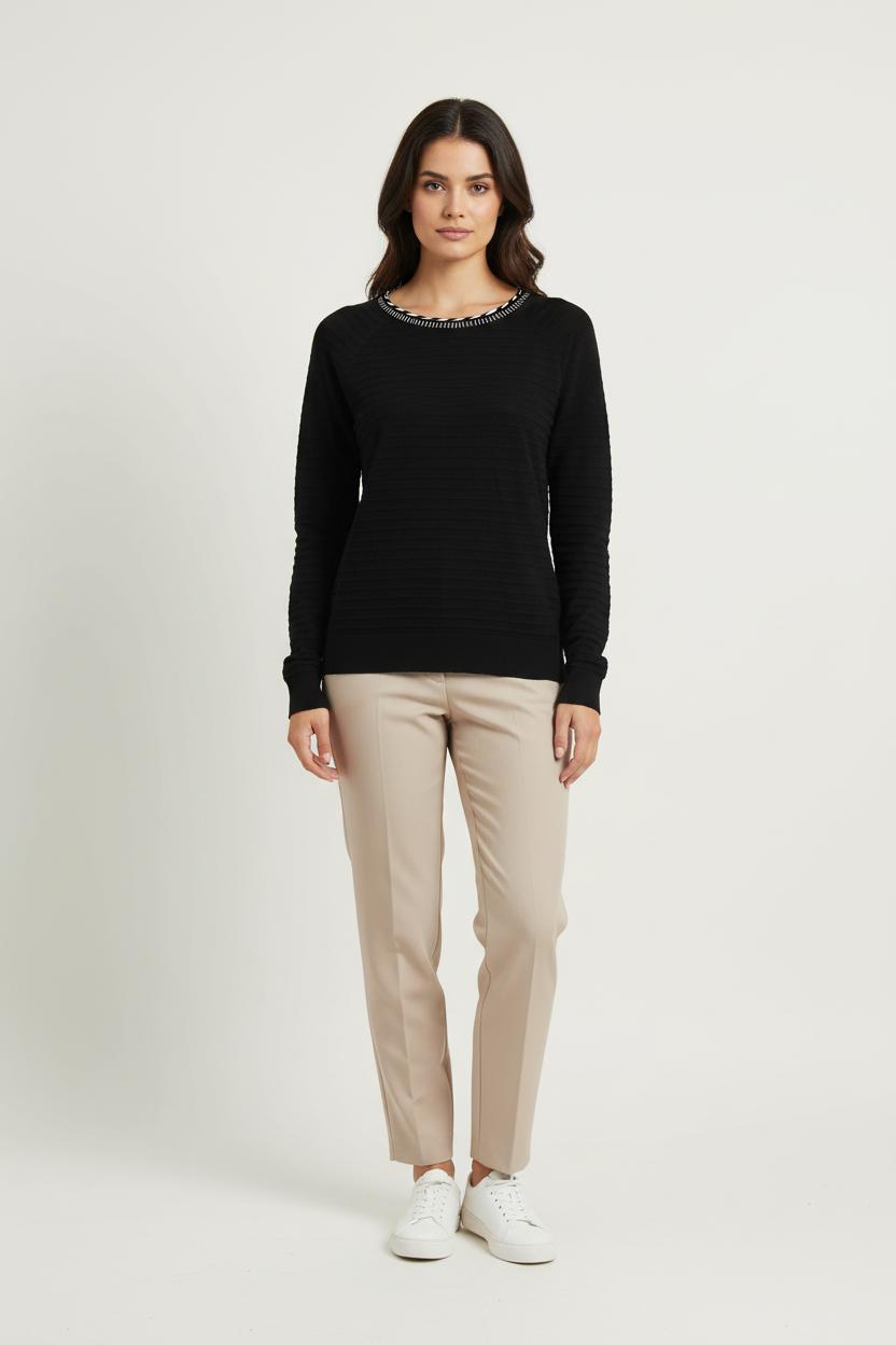 Pull Noir et Blanc - Taille S/36 de la marque IKKS | PARAD71064 - Vendu par Paradigme - Image 1