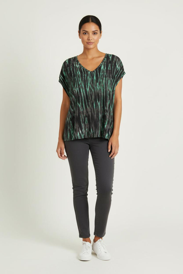 Tee-shirt Noir et Vert - Taille S/36 de la marque Majestic Filatures | PARAD71073 - Vendu par Paradigme - Image 1