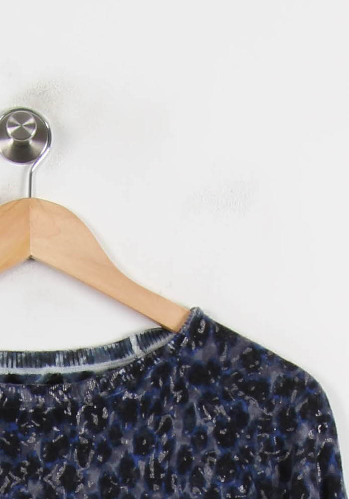 Sweat Léopard Bleu et Noir - Taille S/36 de la marque IKKS | PARAD71077 - Vendu par Paradigme - Image 3