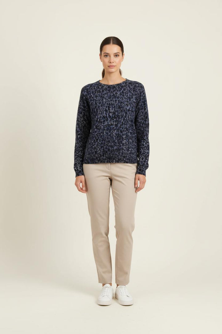 Sweat Léopard Bleu et Noir - Taille S/36 de la marque IKKS | PARAD71077 - Vendu par Paradigme - Image 1