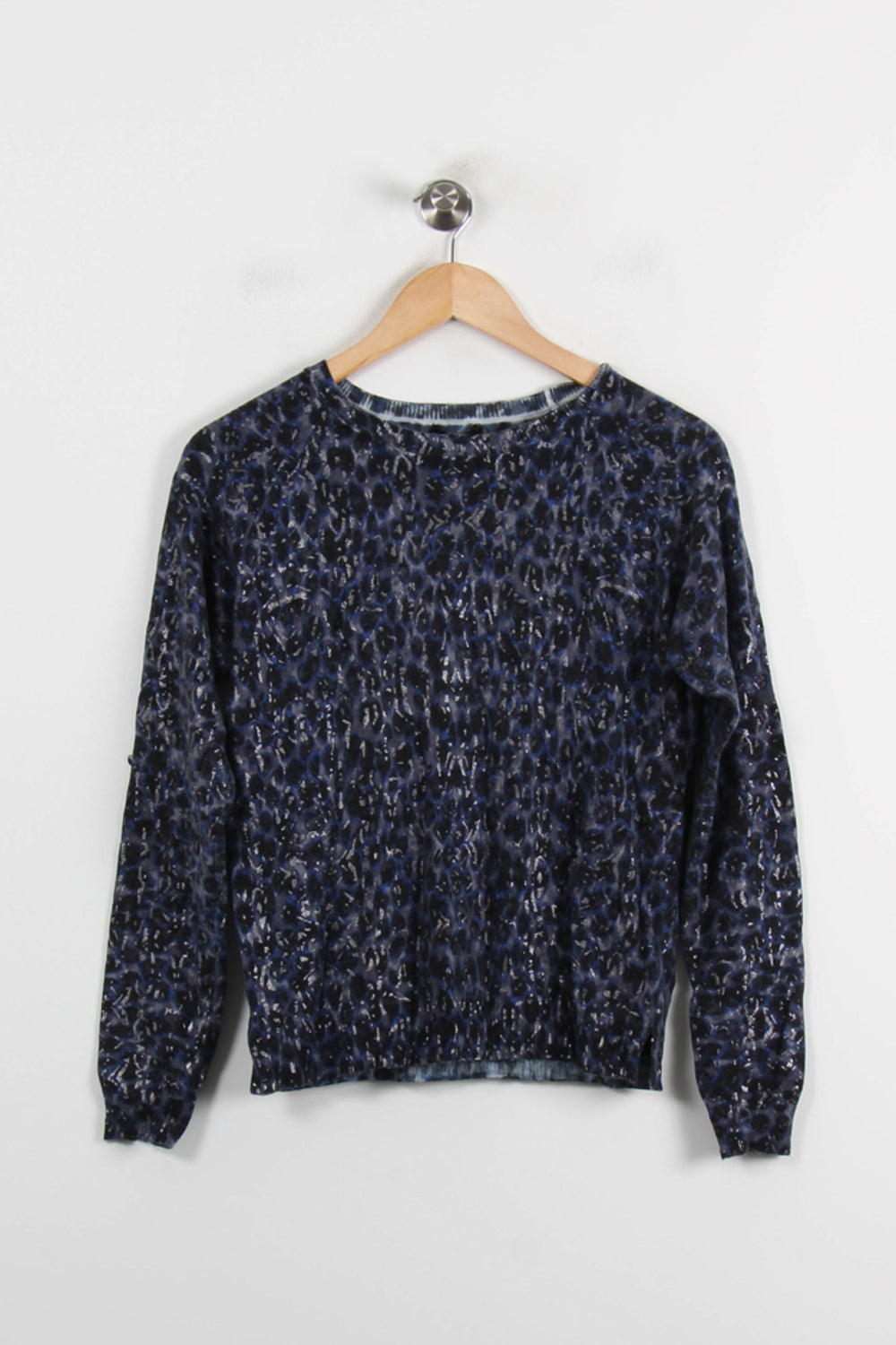 Sweat Léopard Bleu et Noir - Taille S/36 de la marque IKKS | PARAD71077 - Vendu par Paradigme - Image 2