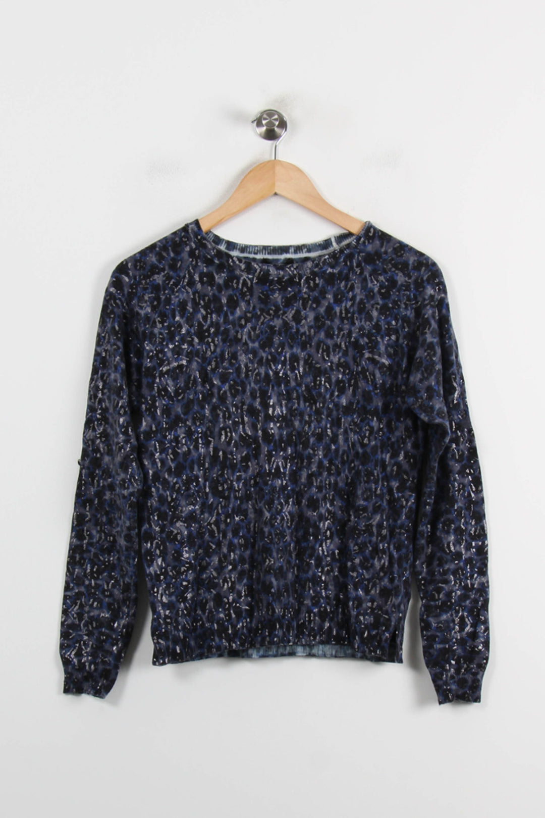 Sweat Léopard Bleu et Noir - Taille S/36 de la marque IKKS | PARAD71077 - Vendu par Paradigme - Image 2