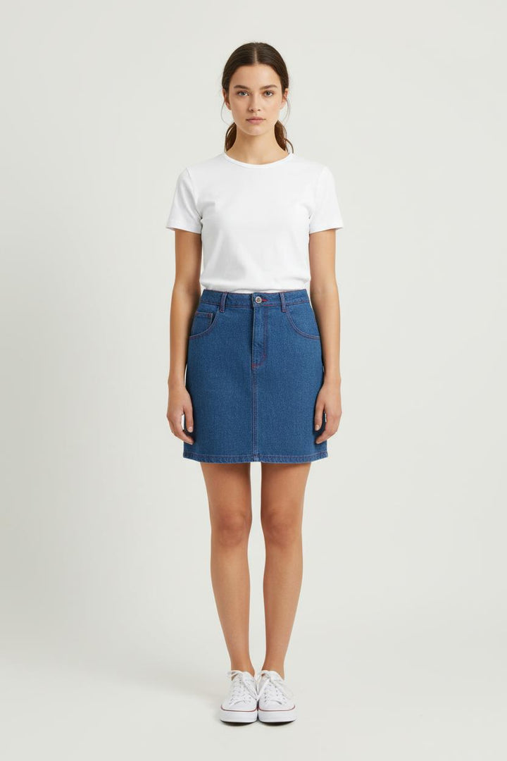 Jupe en Jean Bleue - Taille S/36 de la marque American Vintage | PARAD71085 - Vendu par Paradigme - Image 1