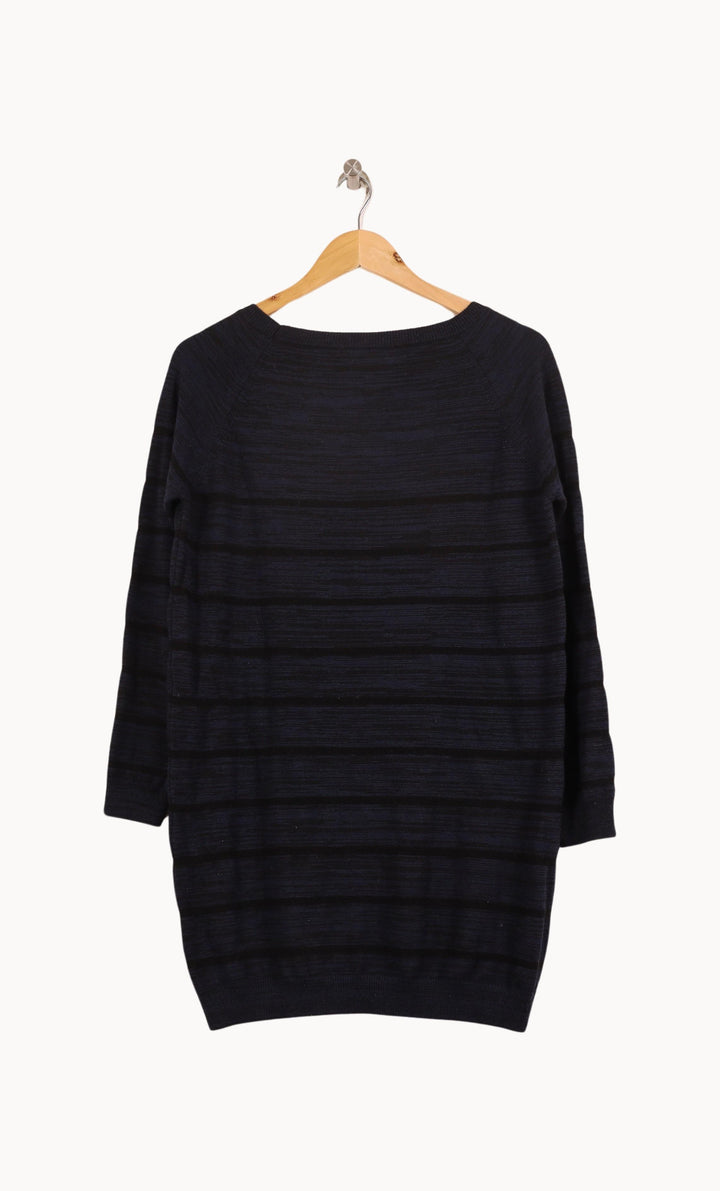 Robe Pull Bleue et Noire - Taille M/38 de la marque Vanessa Bruno | PARAD71105 - Vendu par Paradigme - Image 4