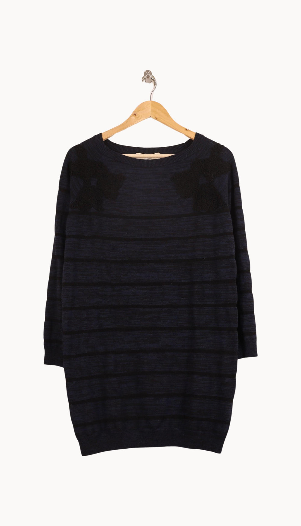 Robe Pull Bleue et Noire - Taille M/38 de la marque Vanessa Bruno | PARAD71105 - Vendu par Paradigme - Image 2