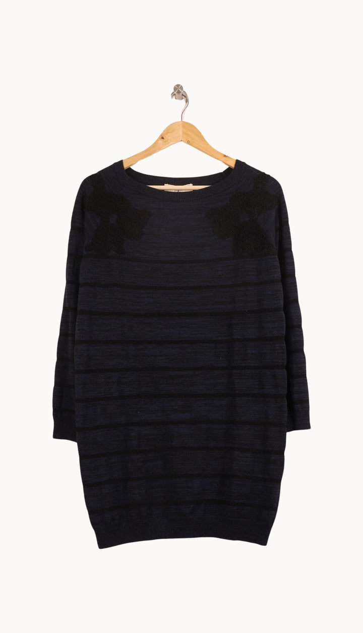 Robe Pull Bleue et Noire - Taille M/38 de la marque Vanessa Bruno | PARAD71105 - Vendu par Paradigme - Image 2
