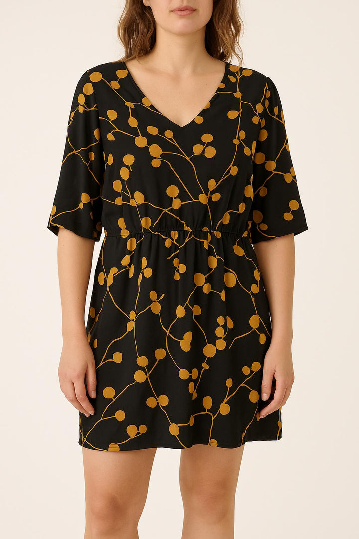 Robe Courte Noire et Jaune - Taille L/40 de la marque Comptoir des Cotonniers | PARAD71109 - Vendu par Paradigme - Image 1