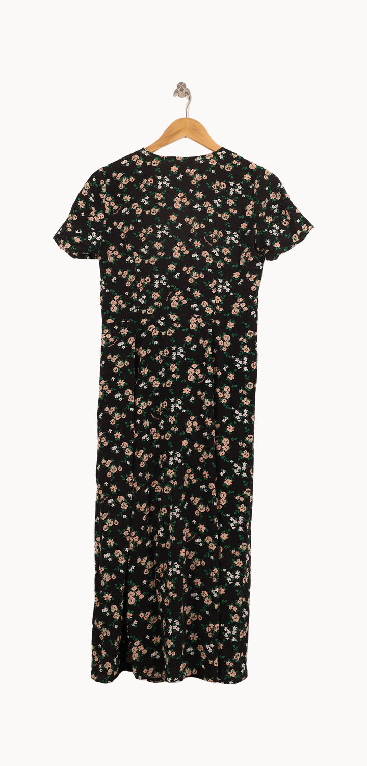 Robe Longue Noire à Fleurs - Taille S/36 de la marque From Future | PARAD71111 - Vendu par Paradigme - Image 4