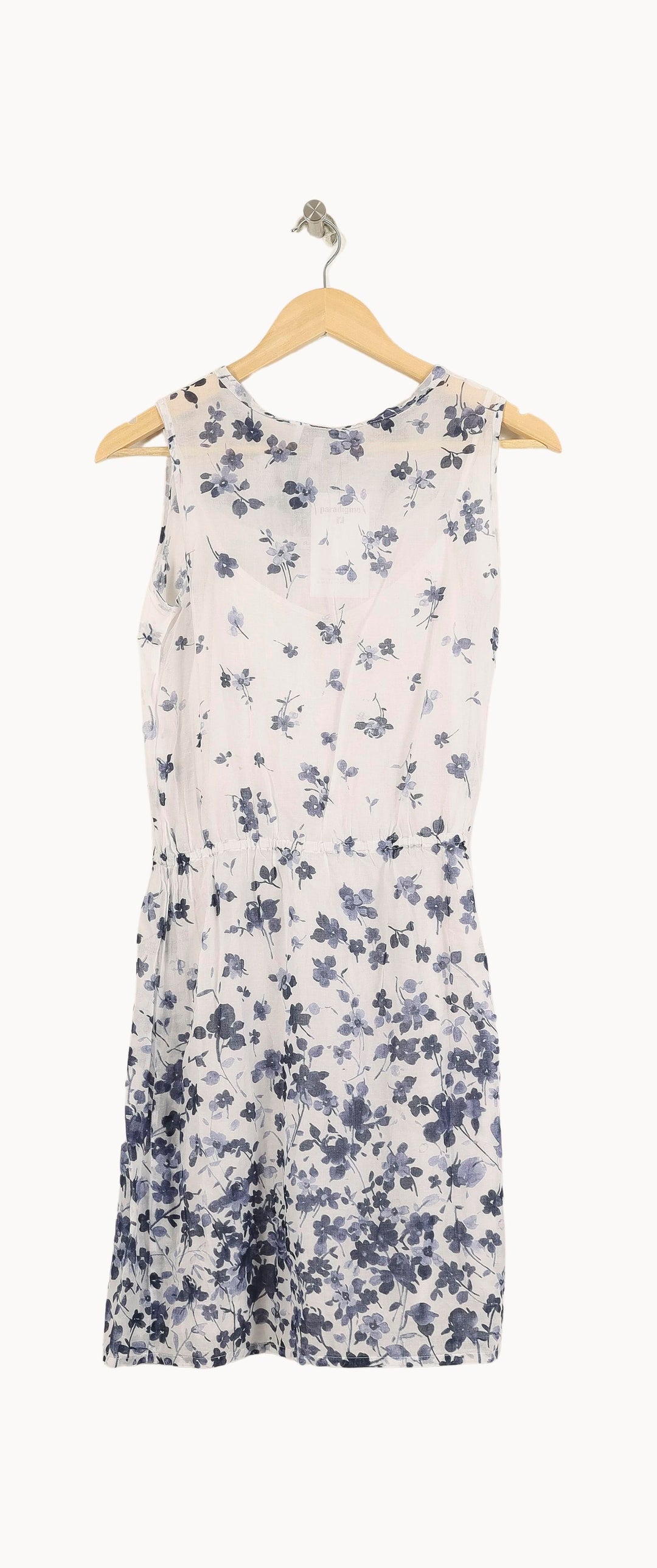 Robe Fleurie Blanche et Bleue - Taille S/36 de la marque Agnès b. | PARAD71116 - Vendu par Paradigme - Image 4
