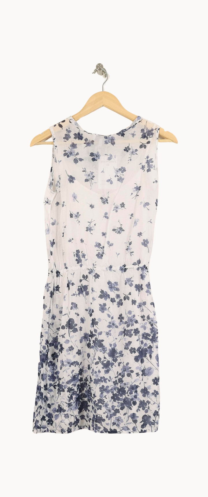 Robe Fleurie Blanche et Bleue - Taille S/36 de la marque Agnès b. | PARAD71116 - Vendu par Paradigme - Image 4