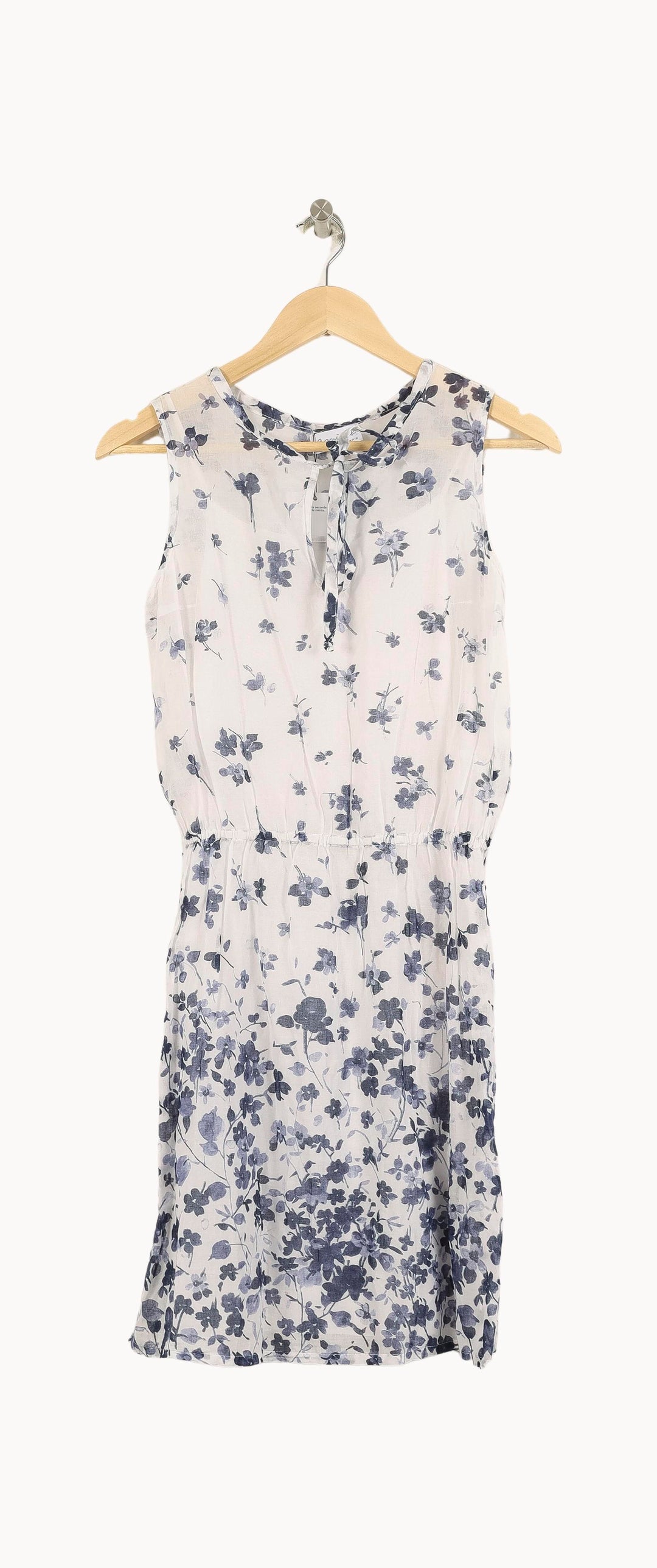 Robe Fleurie Blanche et Bleue - Taille S/36 de la marque Agnès b. | PARAD71116 - Vendu par Paradigme - Image 2