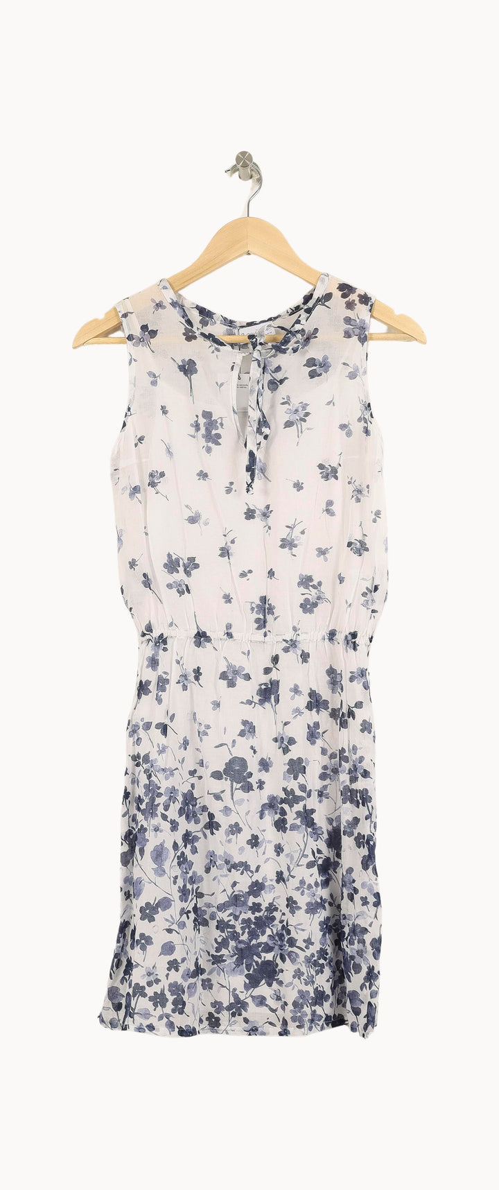 Robe Fleurie Blanche et Bleue - Taille S/36 de la marque Agnès b. | PARAD71116 - Vendu par Paradigme - Image 2