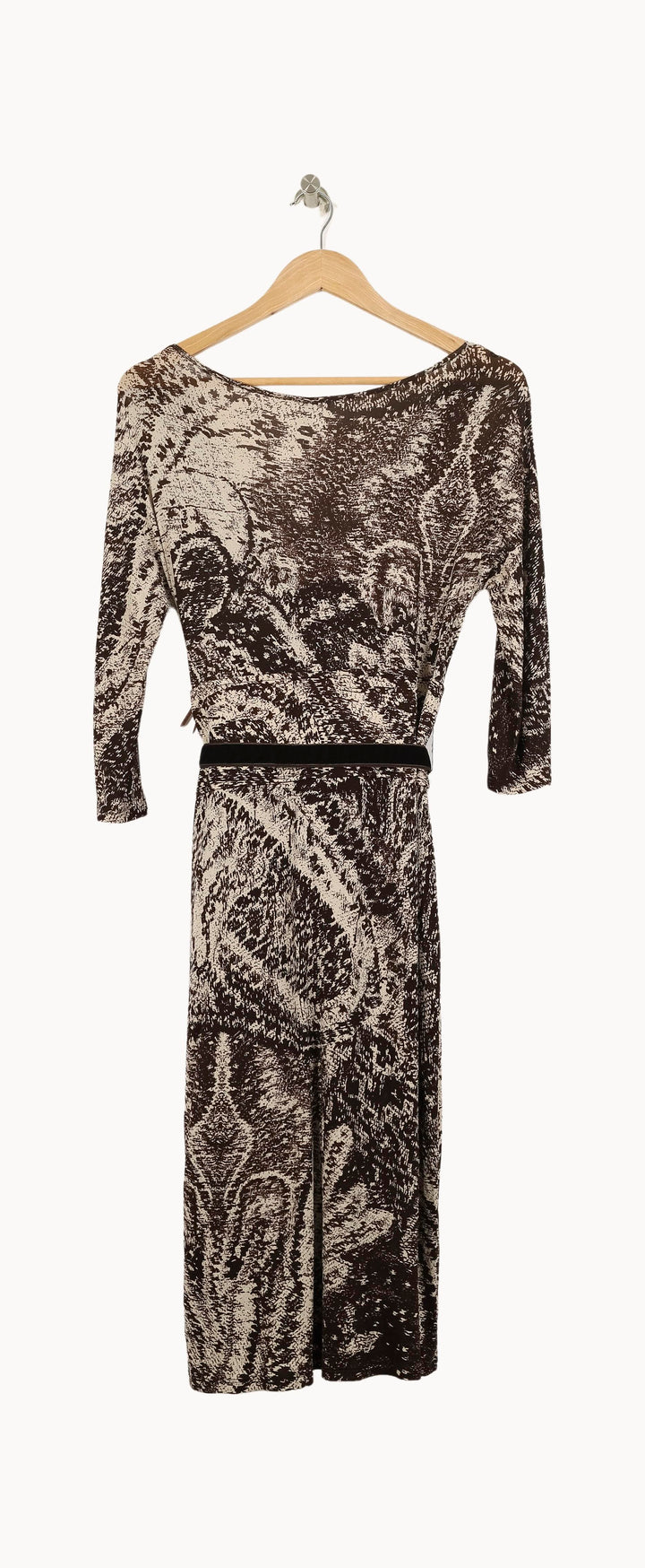 Robe Longue Marron et Beige - Taille XXL/44 de la marque Max Mara | PARAD71119 - Vendu par Paradigme - Image 4