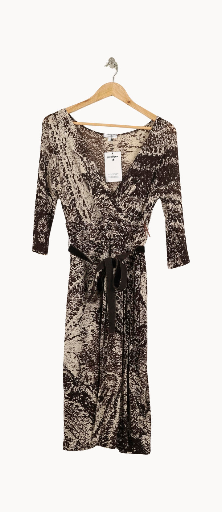 Robe Longue Marron et Beige - Taille XXL/44 de la marque Max Mara | PARAD71119 - Vendu par Paradigme - Image 2