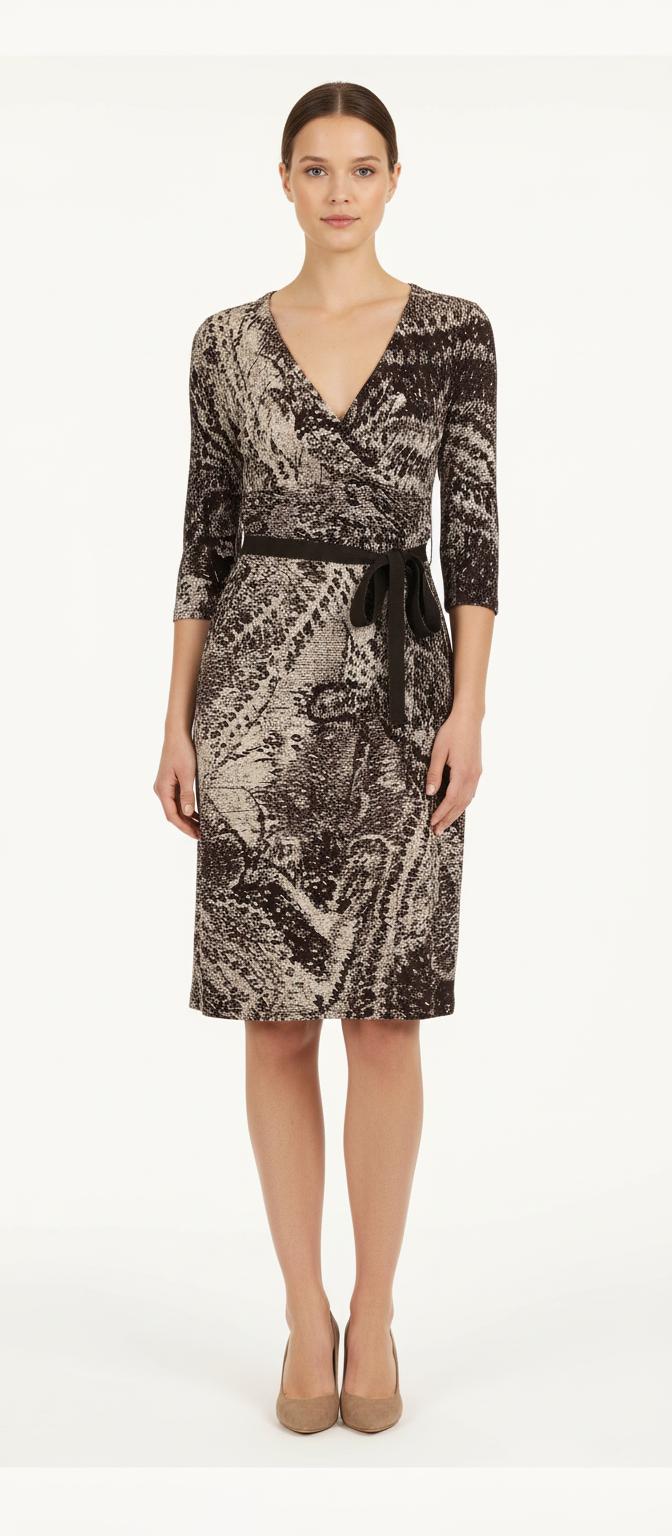 Robe Longue Marron et Beige - Taille XXL/44 de la marque Max Mara | PARAD71119 - Vendu par Paradigme - Image 1