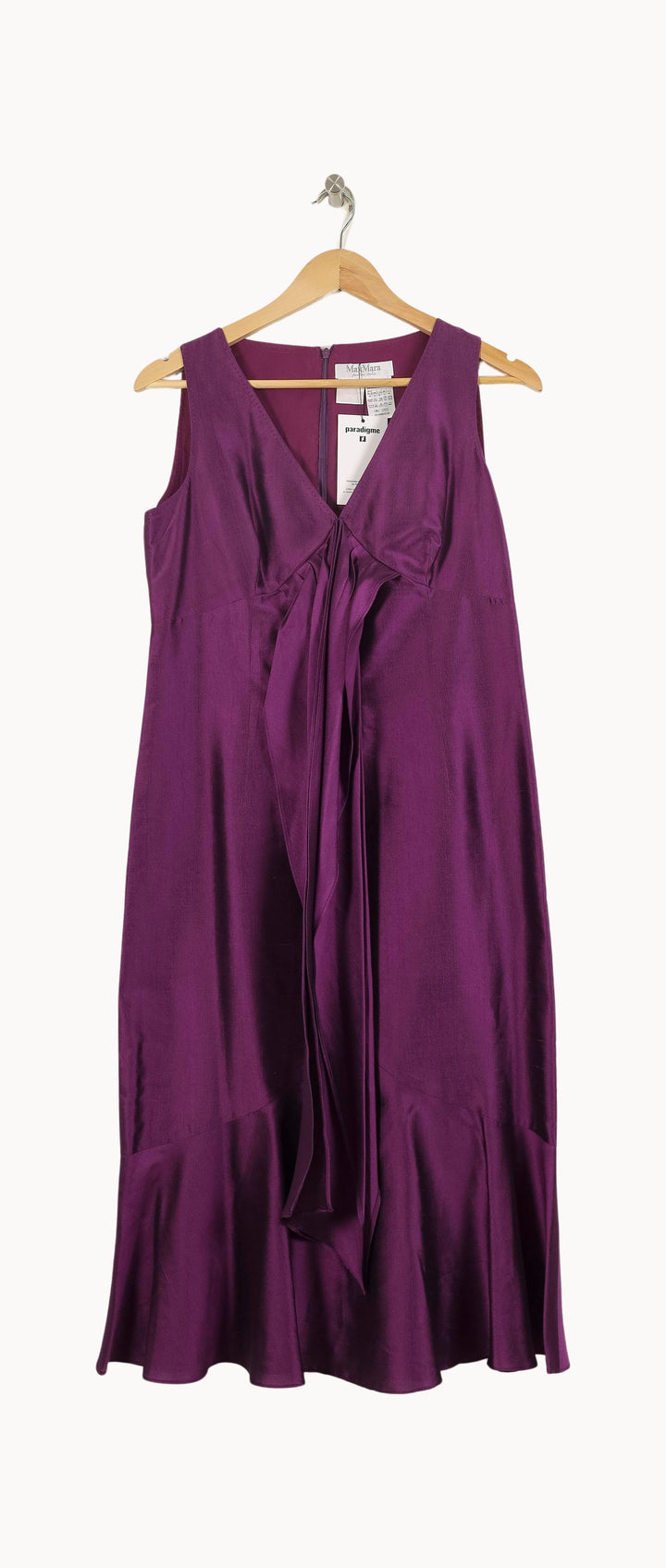 Robe Longue Violette - Taille XL/42 de la marque Max Mara | PARAD71120 - Vendu par Paradigme - Image 2