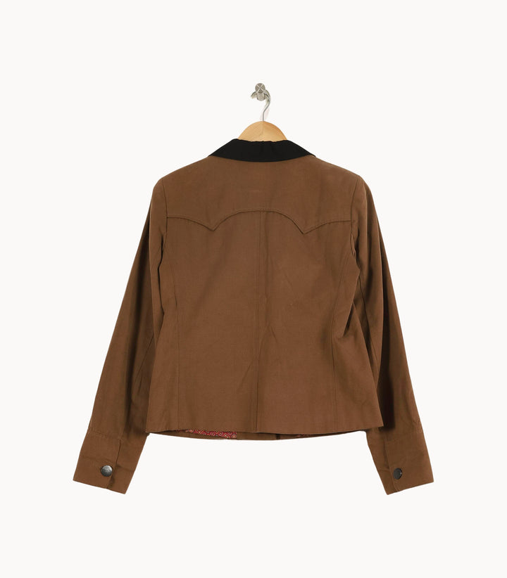Veste Marron et Noire - Taille M/38 de la marque Agnès b. | PARAD71121 - Vendu par Paradigme - Image 4