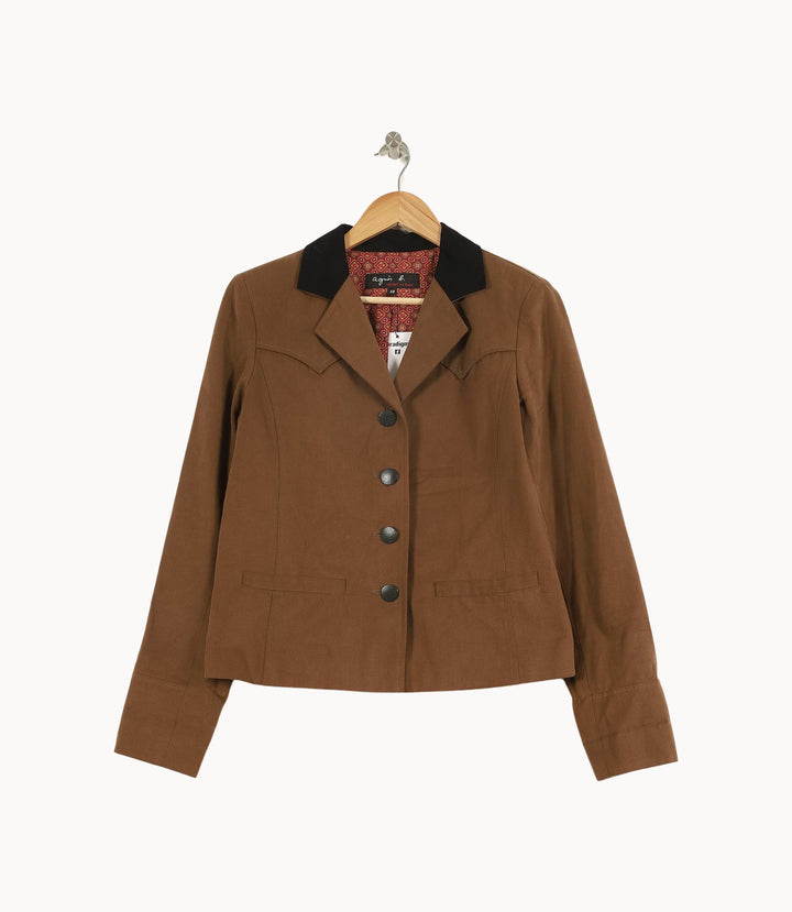Veste Marron et Noire - Taille M/38 de la marque Agnès b. | PARAD71121 - Vendu par Paradigme - Image 2