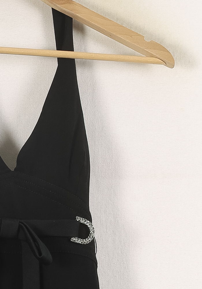 Robe Dos Nu Noire - Taille M/38 de la marque Max Mara | PARAD71123 - Vendu par Paradigme - Image 3