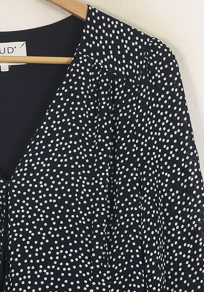 Robe Portefeuille Bleu et Blanc - Taille L/40 de la marque Sud express | PARAD71124 - Vendu par Paradigme - Image 3