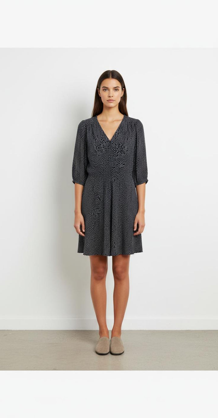 Robe Portefeuille Bleu et Blanc - Taille L/40