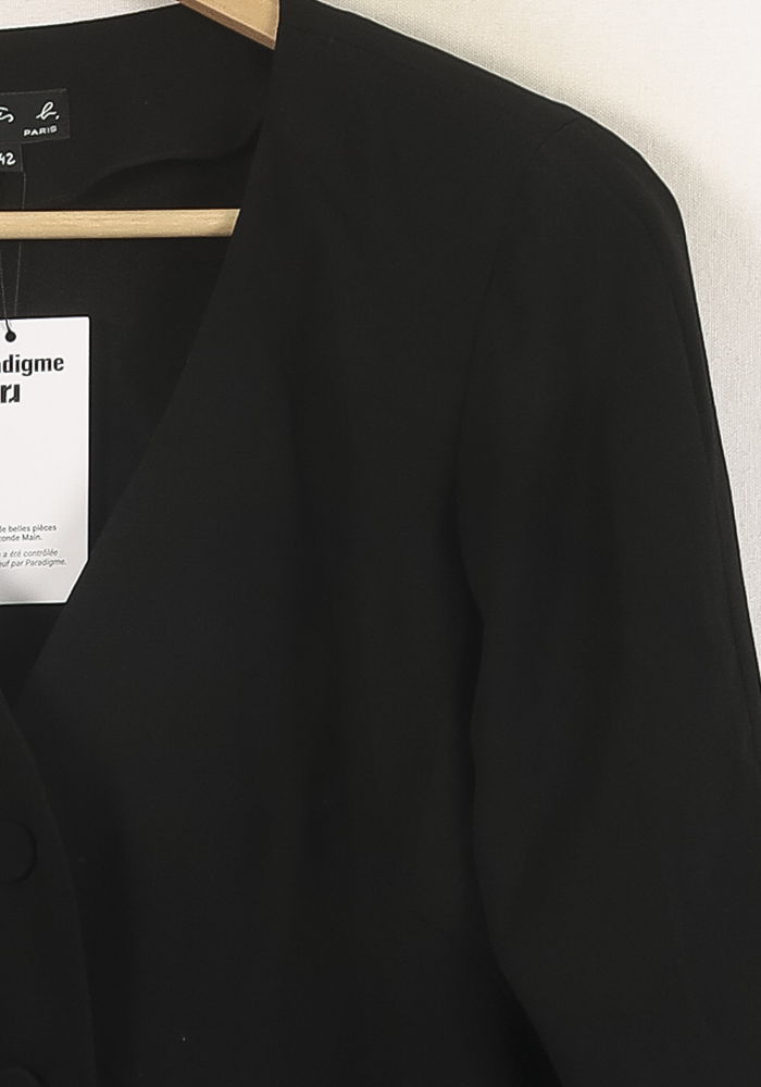 Veste Noire - Taille XL/42 de la marque Agnès b. | PARAD71125 - Vendu par Paradigme - Image 3