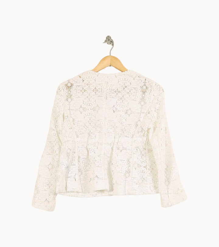 Veste Dentelle Blanche - Taille S/36 de la marque Maje | PARAD71131 - Vendu par Paradigme - Image 4