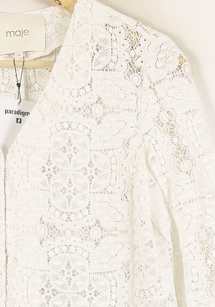 Veste Dentelle Blanche - Taille S/36 de la marque Maje | PARAD71131 - Vendu par Paradigme - Image 3