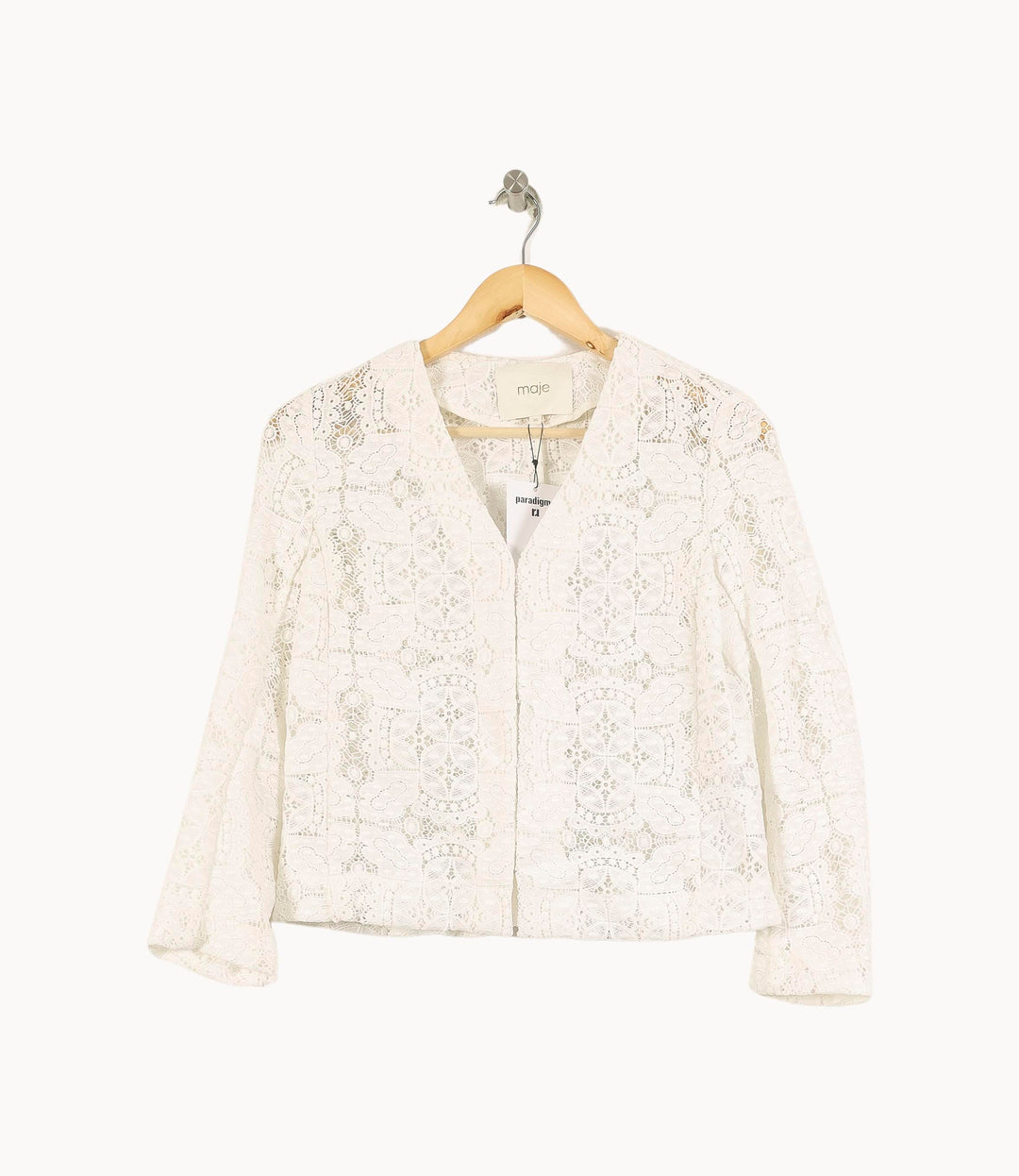 Veste Dentelle Blanche - Taille S/36 de la marque Maje | PARAD71131 - Vendu par Paradigme - Image 2
