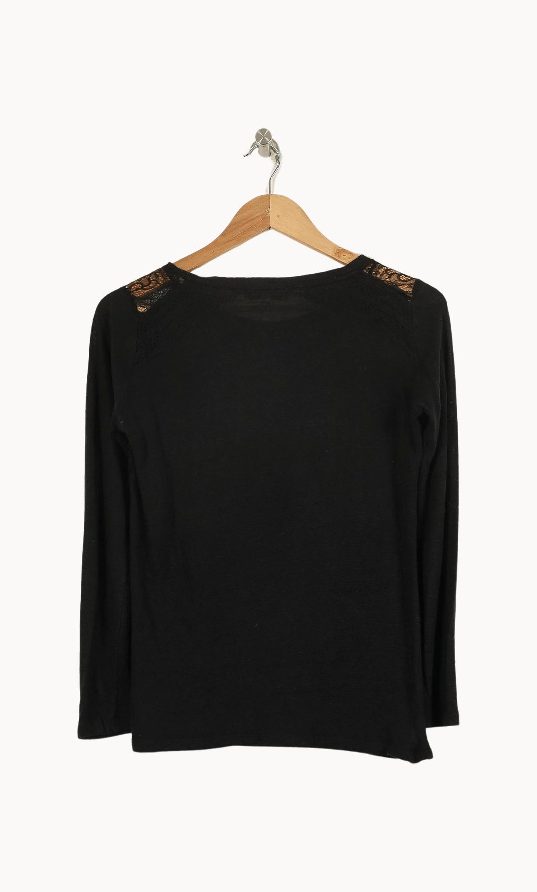 T-shirt Manches Longues Noir - Taille M/38 de la marque Sandro | PARAD71135 - Vendu par Paradigme - Image 4