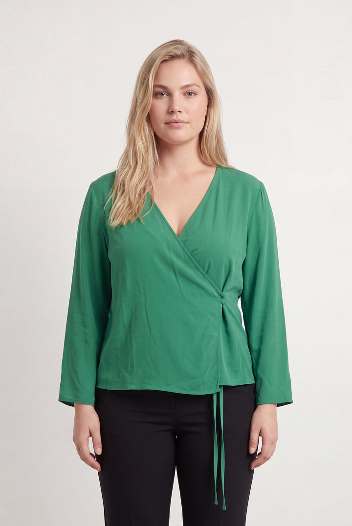 Blouse Cache-Cœur Verte - Taille XXL/44 de la marque Comptoir des Cotonniers | PARAD71167 - Vendu par Paradigme - Image 1