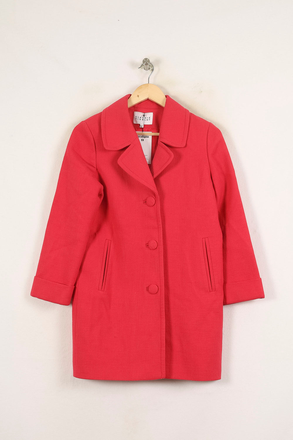 Manteau Rose - Taille S/36 de la marque Claudie Pierlot | PARAD71174 - Vendu par Paradigme - Image 2