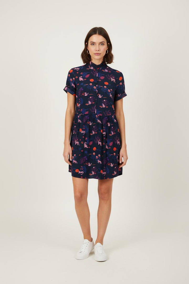 Robe Chemise Bleue et Rouge - Taille XS/34 de la marque Des petits hauts | PARAD71179 - Vendu par Paradigme - Image 1