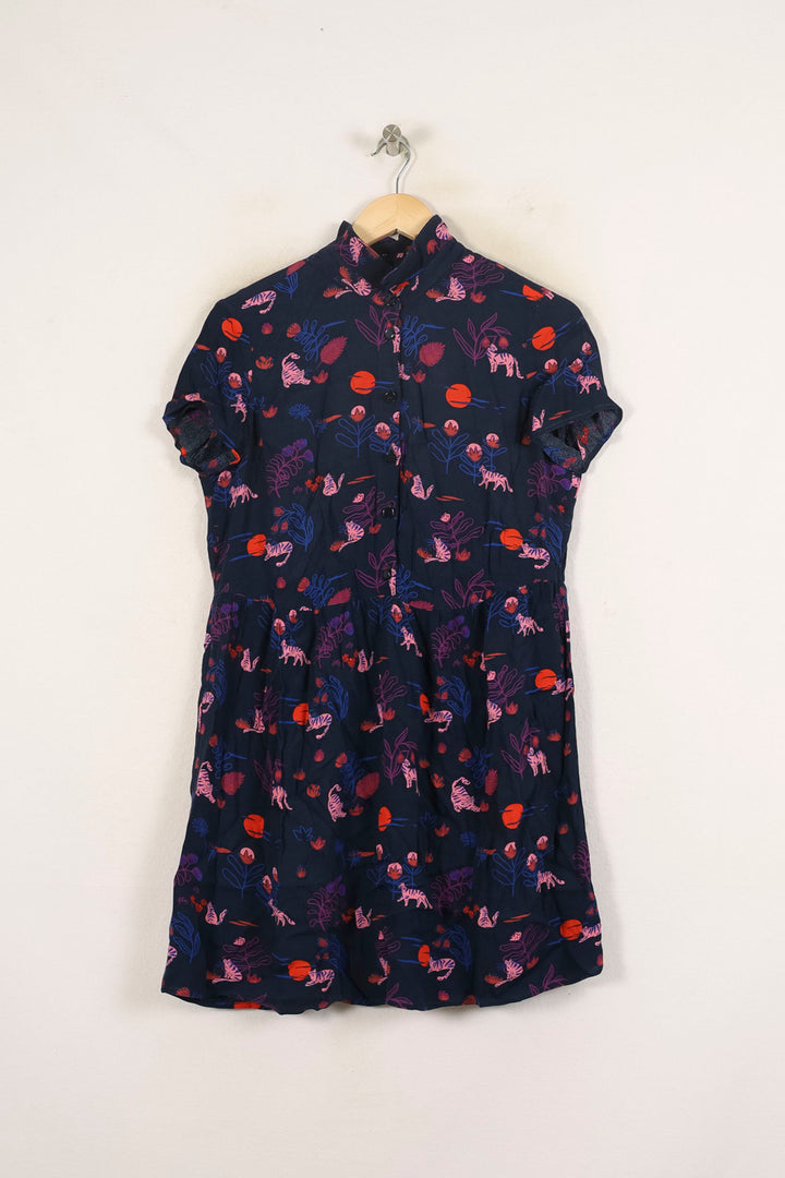 Robe Chemise Bleue et Rouge - Taille XS/34 de la marque Des petits hauts | PARAD71179 - Vendu par Paradigme - Image 2