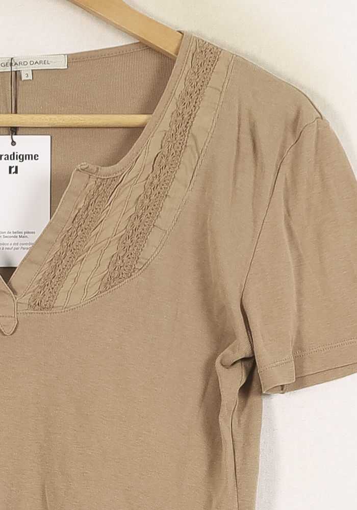 Tee-shirt Marron - Taille L/40 de la marque Gerard Darel | PARAD71203 - Vendu par Paradigme - Image 3