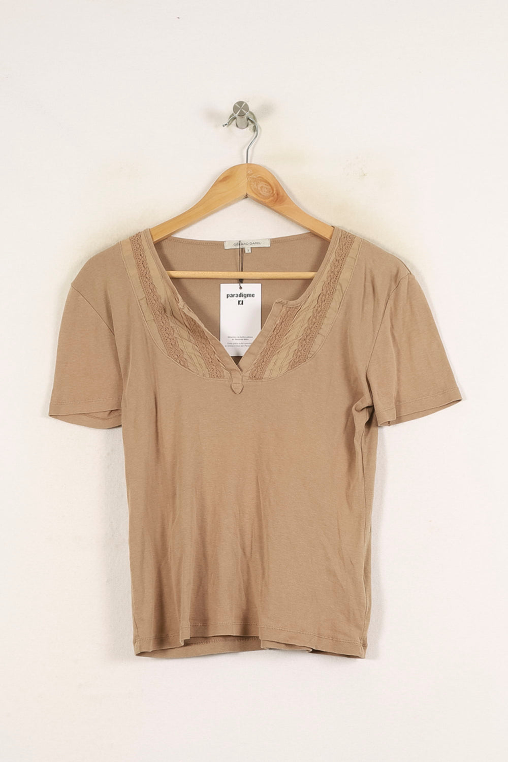 Tee-shirt Marron - Taille L/40 de la marque Gerard Darel | PARAD71203 - Vendu par Paradigme - Image 2