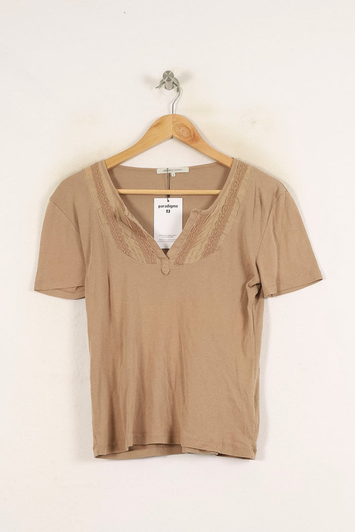 Tee-shirt Marron - Taille L/40 de la marque Gerard Darel | PARAD71203 - Vendu par Paradigme - Image 2