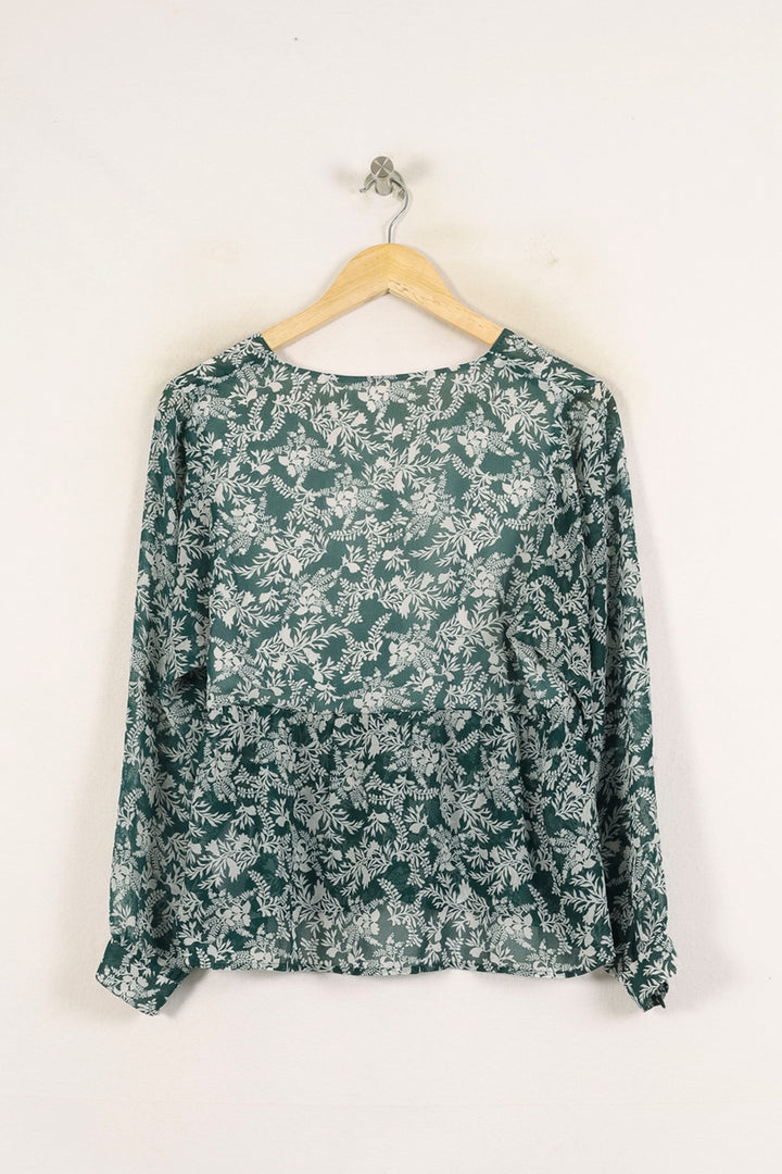 Blouse Verte et Blanche - Taille S/36 de la marque Maje | PARAD71205 - Vendu par Paradigme - Image 4