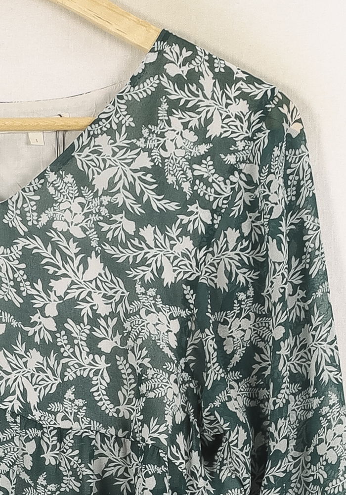 Blouse Verte et Blanche - Taille S/36 de la marque Maje | PARAD71205 - Vendu par Paradigme - Image 3