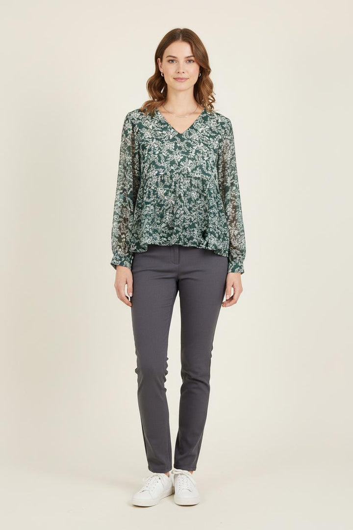 Blouse Verte et Blanche - Taille S/36 de la marque Maje | PARAD71205 - Vendu par Paradigme - Image 1