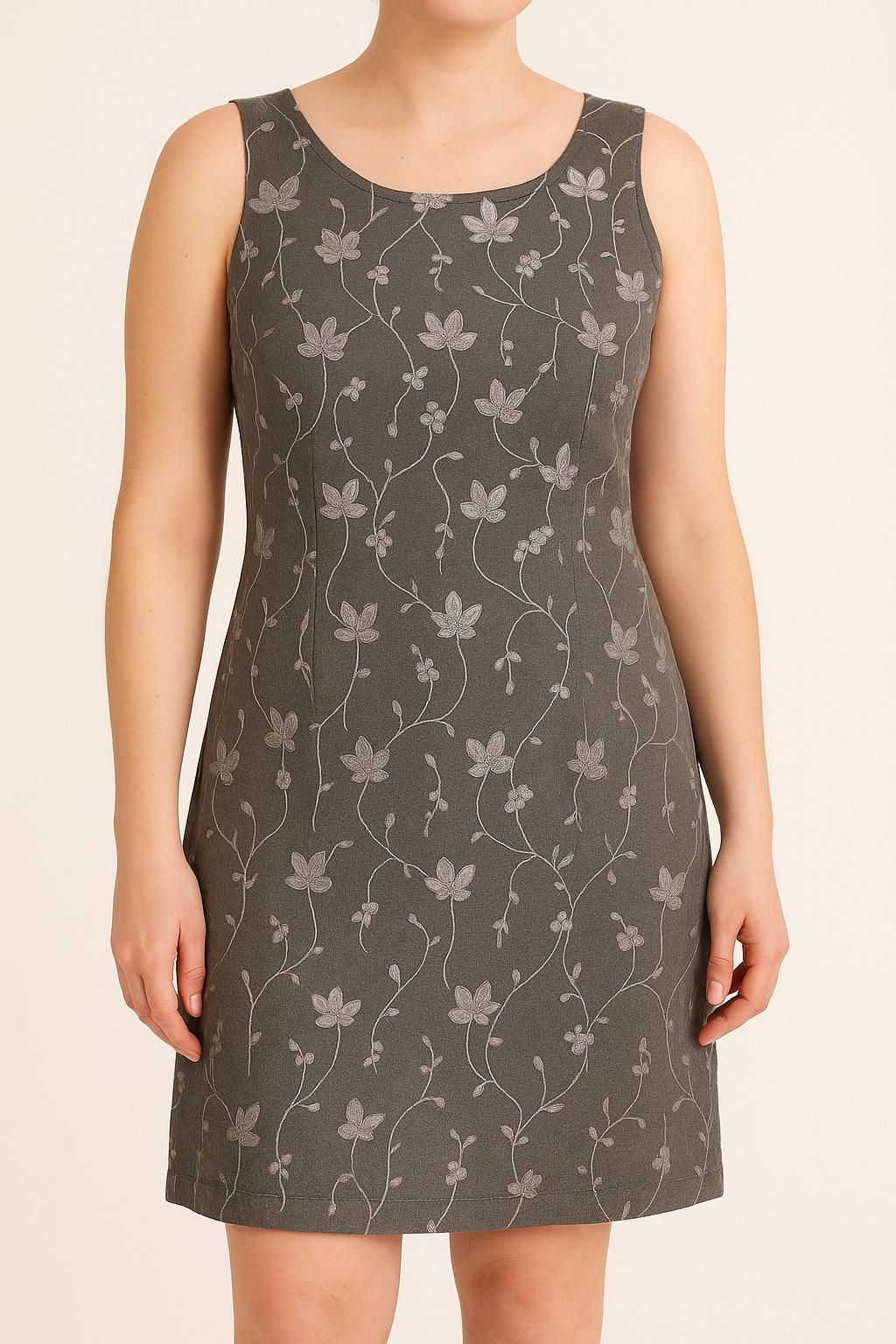 Robe Droite Grise et Blanche - Taille L/40 de la marque Maison 123 | PARAD71212 - Vendu par Paradigme - Image 1